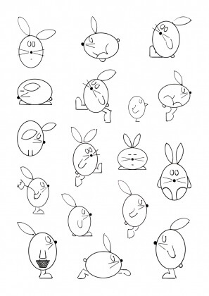 Rabbits with Egg Shape