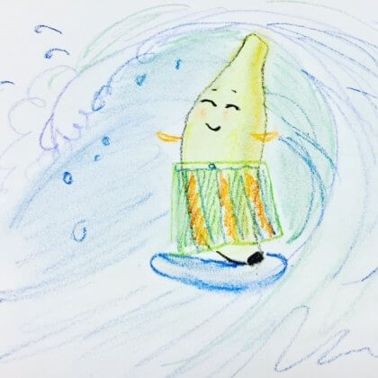 surfing banana